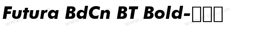 Futura BdCn BT Bold字体转换